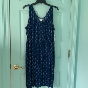 Old Navy Blue Printed Dress Size XL